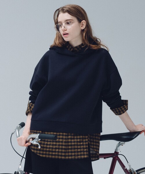 mgh(エムジーエイチ)の「mgh / Allday hoodie(Tシャツ/カットソー・レディース・ネイビー・MEDIUM/LARGE)」の1枚目の写真