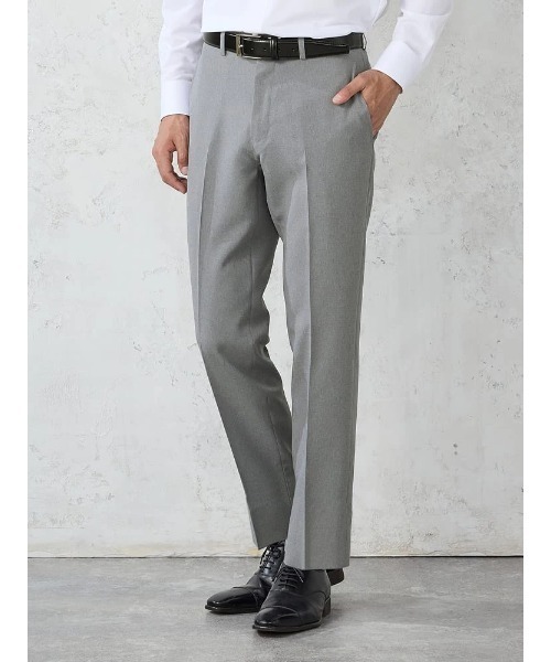 Perfect Suit FActory(パーフェクトスーツファクトリー)の「冷感ビズパンツ 無地《一部WEB限定カラー》(スラックス・メンズ・ブラウン/ベージュ/ブラック/ライトグレー/チャコールグレー/ブルー/カーキ/グレー/ネイビー・76/79/82/85/88)」の4枚目の写真