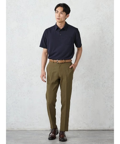 Perfect Suit FActory(パーフェクトスーツファクトリー)の「冷感ビズパンツ 無地《一部WEB限定カラー》(スラックス・メンズ・ブラウン/ベージュ/ブラック/ライトグレー/チャコールグレー/ブルー/カーキ/グレー/ネイビー・76/79/82/85/88)」の19枚目の写真