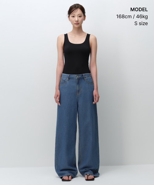MUSINSA STANDARD WOMAN（ムシンサスタンダードウーマン）の「[クールタンダード] ブラタンクトップ [ブラック]（Tシャツ/カットソー・レディース・その他・X-SMALL/SMALL/MEDIUM/LARGE）」の3枚目の写真