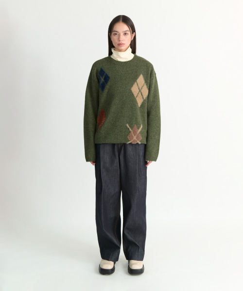 NONBLANK(ノンブランク)の「アーガイルパターンニット_ARBORIST GREEN(ニット/セーター・メンズ・グリーン・MEDIUM/LARGE/X-LARGE)」の7枚目の写真