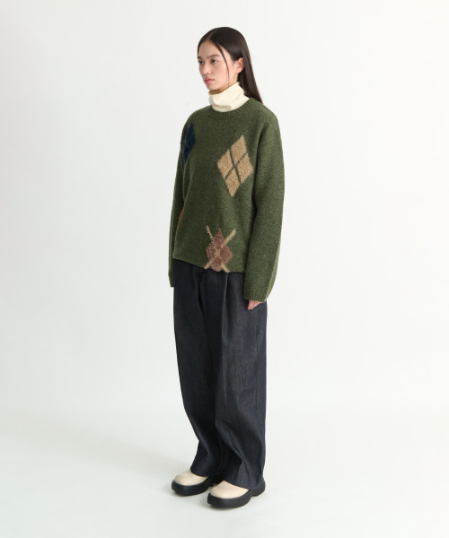 NONBLANK(ノンブランク)の「アーガイルパターンニット_ARBORIST GREEN(ニット/セーター・メンズ・グリーン・MEDIUM/LARGE/X-LARGE)」の8枚目の写真