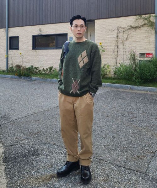 NONBLANK(ノンブランク)の「アーガイルパターンニット_ARBORIST GREEN(ニット/セーター・メンズ・グリーン・MEDIUM/LARGE/X-LARGE)」の13枚目の写真
