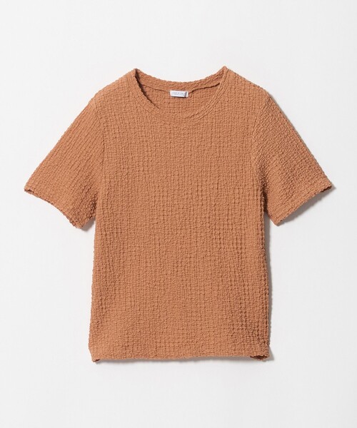 A DAY IN THE LIFE UNITED ARROWS(アデイインザライフユナイテッドアローズ)の「ポコポコ コンパクトTシャツ <A DAY IN THE LIFE>(Tシャツ/カットソー・レディース・オレンジ/オフホワイト/ダークグレー・FREE)」の3枚目の写真