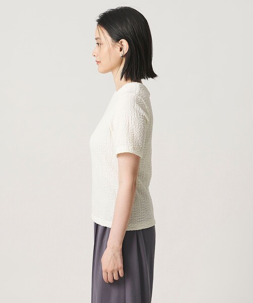 A DAY IN THE LIFE UNITED ARROWS(アデイインザライフユナイテッドアローズ)の「ポコポコ コンパクトTシャツ <A DAY IN THE LIFE>(Tシャツ/カットソー・レディース・オレンジ/オフホワイト/ダークグレー・FREE)」の7枚目の写真