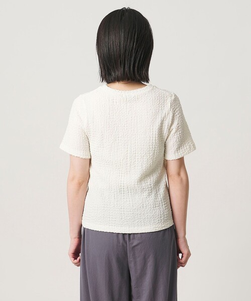 A DAY IN THE LIFE UNITED ARROWS(アデイインザライフユナイテッドアローズ)の「ポコポコ コンパクトTシャツ <A DAY IN THE LIFE>(Tシャツ/カットソー・レディース・オレンジ/オフホワイト/ダークグレー・FREE)」の8枚目の写真