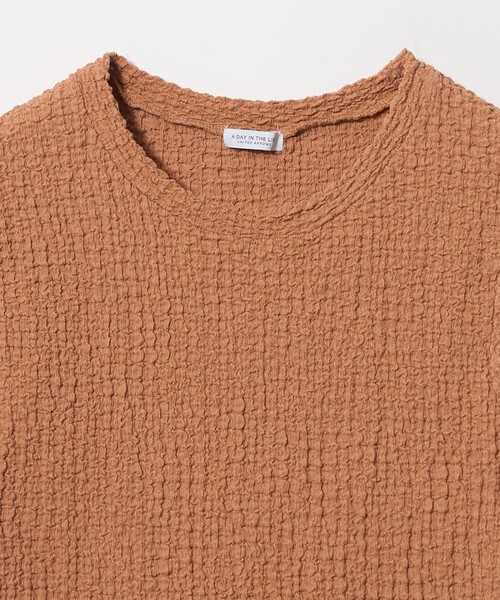 A DAY IN THE LIFE UNITED ARROWS(アデイインザライフユナイテッドアローズ)の「ポコポコ コンパクトTシャツ <A DAY IN THE LIFE>(Tシャツ/カットソー・レディース・オレンジ/オフホワイト/ダークグレー・FREE)」の10枚目の写真