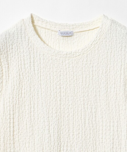 A DAY IN THE LIFE UNITED ARROWS(アデイインザライフユナイテッドアローズ)の「ポコポコ コンパクトTシャツ <A DAY IN THE LIFE>(Tシャツ/カットソー・レディース・オレンジ/オフホワイト/ダークグレー・FREE)」の14枚目の写真