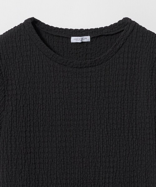 A DAY IN THE LIFE UNITED ARROWS(アデイインザライフユナイテッドアローズ)の「ポコポコ コンパクトTシャツ <A DAY IN THE LIFE>(Tシャツ/カットソー・レディース・オレンジ/オフホワイト/ダークグレー・FREE)」の16枚目の写真