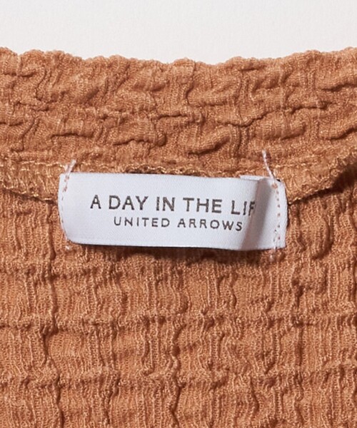 A DAY IN THE LIFE UNITED ARROWS(アデイインザライフユナイテッドアローズ)の「ポコポコ コンパクトTシャツ <A DAY IN THE LIFE>(Tシャツ/カットソー・レディース・オレンジ/オフホワイト/ダークグレー・FREE)」の18枚目の写真