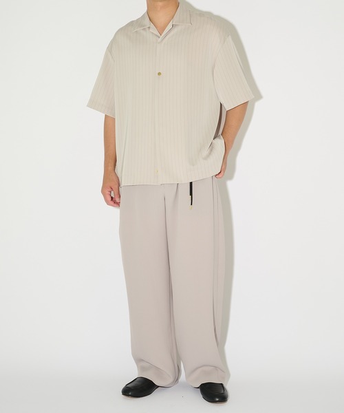 CULLNI(クルニ)の「【CULLNI/クルニ】別注 Open Collar Short Sleeve Shirt / オープンカラーショートスリーブシャツ(シャツ/ブラウス・メンズ・ブラウン/クリーム/グレー・1/2)」の4枚目の写真