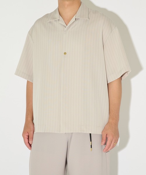CULLNI(クルニ)の「【CULLNI/クルニ】別注 Open Collar Short Sleeve Shirt / オープンカラーショートスリーブシャツ(シャツ/ブラウス・メンズ・ブラウン/クリーム/グレー・1/2)」の7枚目の写真