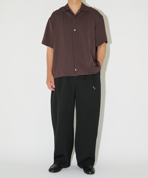 CULLNI(クルニ)の「【CULLNI/クルニ】別注 Open Collar Short Sleeve Shirt / オープンカラーショートスリーブシャツ(シャツ/ブラウス・メンズ・ブラウン/クリーム/グレー・1/2)」の21枚目の写真
