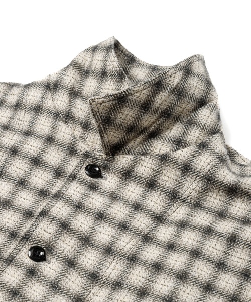 Sandinista(サンディニスタ)の「Cotton Tweed Check Shirt Jacket / コットンツイードチェックシャツジャケット(その他アウター・メンズ・ホワイト系その他/ブラウン系その他/グレー系その他・SMALL/LARGE/MEDIUM)」の4枚目の写真