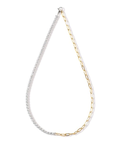 Ray BEAMS(レイビームス)の「2way チェーン&キュービックジルコニア ネックレス(ネックレス・レディース・その他・ONE SIZE)」の1枚目の写真