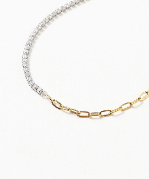 Ray BEAMS(レイビームス)の「2way チェーン&キュービックジルコニア ネックレス(ネックレス・レディース・その他・ONE SIZE)」の2枚目の写真