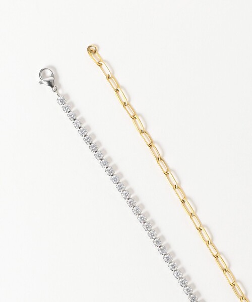 Ray BEAMS(レイビームス)の「2way チェーン&キュービックジルコニア ネックレス(ネックレス・レディース・その他・ONE SIZE)」の3枚目の写真