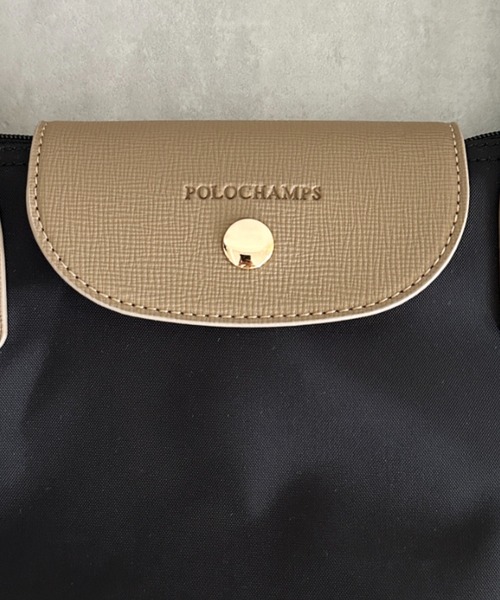 POLOCHAMPS(ポロチャンプス)の「POLOCHAMPS(ポロチャンプス)/PUハンドルトートバッグ 2サイズ展開 A4サイズ収納可能 通勤 通学 ビジネスバッグ(ショルダーバッグ・レディース・ネイビー/カーキ/ベージュ/ブラック系その他/ブラック・S/M)」の13枚目の写真