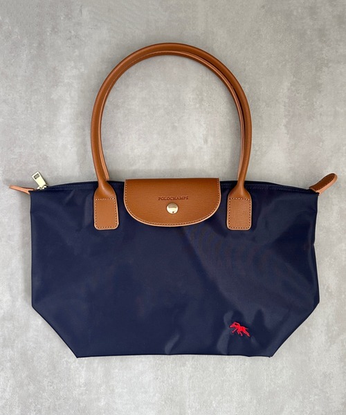 POLOCHAMPS(ポロチャンプス)の「POLOCHAMPS(ポロチャンプス)/PUハンドルトートバッグ 2サイズ展開 A4サイズ収納可能 通勤 通学 ビジネスバッグ(ショルダーバッグ・レディース・ネイビー/カーキ/ベージュ/ブラック系その他/ブラック・S/M)」の6枚目の写真