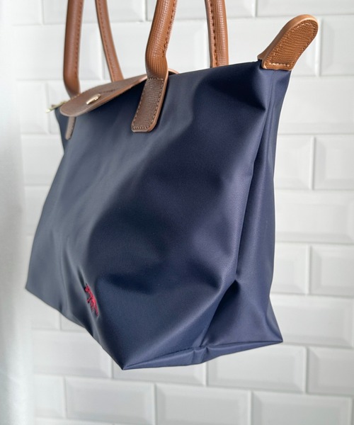 POLOCHAMPS(ポロチャンプス)の「POLOCHAMPS(ポロチャンプス)/PUハンドルトートバッグ 2サイズ展開 A4サイズ収納可能 通勤 通学 ビジネスバッグ(ショルダーバッグ・レディース・ネイビー/カーキ/ベージュ/ブラック系その他/ブラック・S/M)」の19枚目の写真