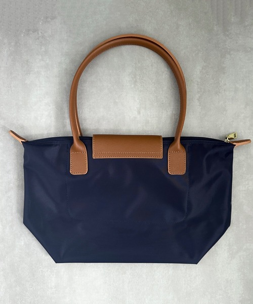 POLOCHAMPS(ポロチャンプス)の「POLOCHAMPS(ポロチャンプス)/PUハンドルトートバッグ 2サイズ展開 A4サイズ収納可能 通勤 通学 ビジネスバッグ(ショルダーバッグ・レディース・ネイビー/カーキ/ベージュ/ブラック系その他/ブラック・S/M)」の7枚目の写真