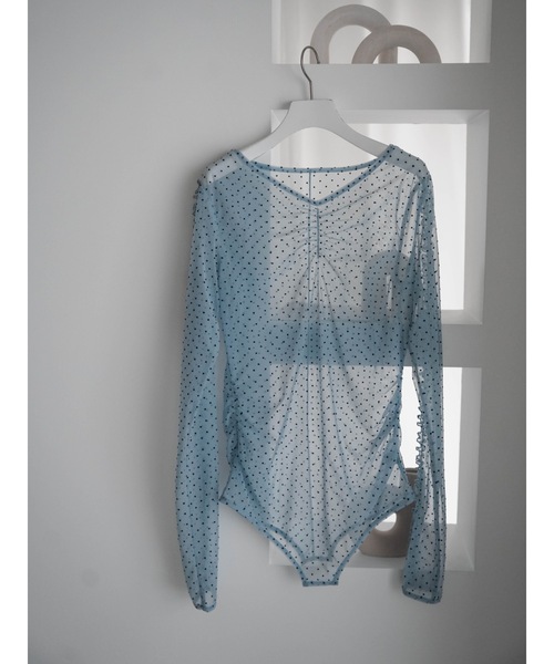 Katrin TOKYO（カトリーントーキョー）の「flocky dot sheer mesh tops（Tシャツ/カットソー・レディース・ブルー/ブラウン/ブラック・FREE/XS）」の10枚目の写真