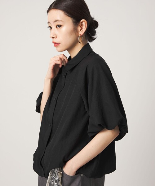 CITEN(シテン)の「<CITEN>サテンバルーンスリーブ(シャツ/ブラウス・レディース・ブラック/ブラウン・フリー)」の7枚目の写真