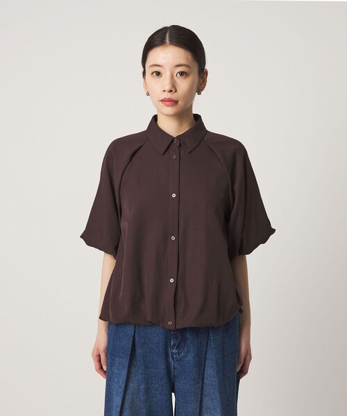 CITEN(シテン)の「<CITEN>サテンバルーンスリーブ(シャツ/ブラウス・レディース・ブラック/ブラウン・フリー)」の10枚目の写真