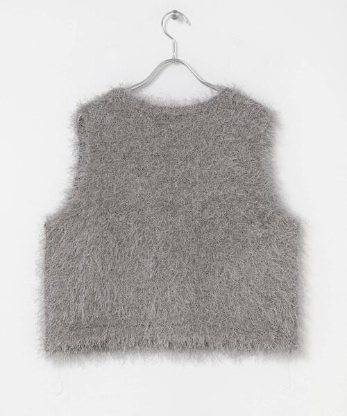 ITEMS URBANRESEARCH(アイテムズ アーバンリサーチ)の「フェザーVネックニットベスト(ベスト・レディース・グレー/オフホワイト/ブラウン・FREE)」の11枚目の写真
