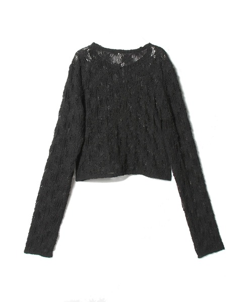 UNUS(ユナス)の「UNUS / Lace Cardigan(カーディガン/ボレロ・レディース・ブラック/ホワイト・FREE)」の7枚目の写真