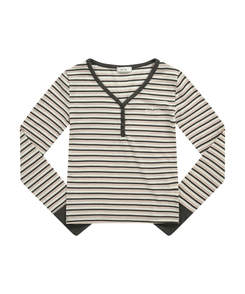 ASON(アズオン)の「VATICAN STRIPE TEE / CHARCOAL(Tシャツ/カットソー・レディース・その他・FREE)」の2枚目の写真