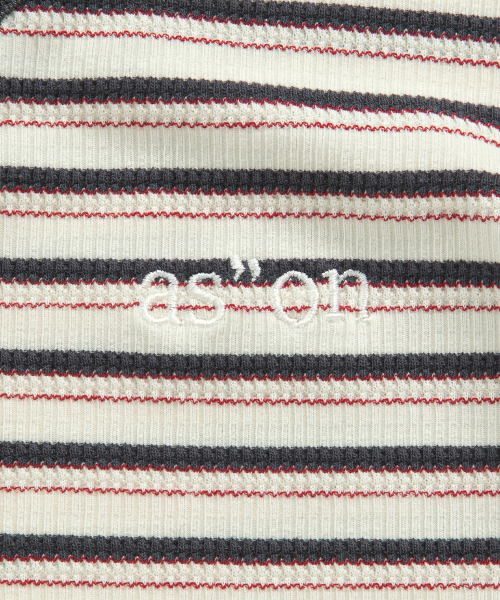 ASON(アズオン)の「VATICAN STRIPE TEE / CHARCOAL(Tシャツ/カットソー・レディース・その他・FREE)」の4枚目の写真