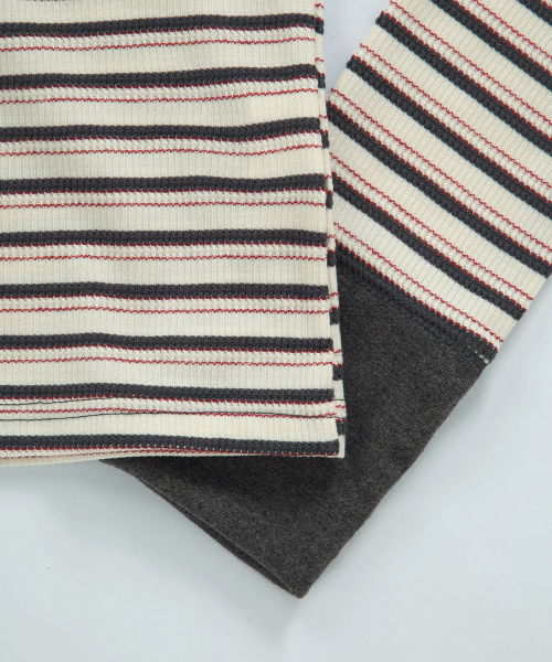 ASON(アズオン)の「VATICAN STRIPE TEE / CHARCOAL(Tシャツ/カットソー・レディース・その他・FREE)」の6枚目の写真
