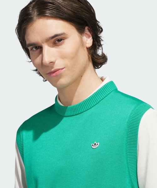 adidas(アディダス)の「オリジナルス カシミヤ ベスト【adidas Golf/アディダスゴルフ】(ベスト・メンズ・グリーン・SMALL/MEDIUM/LARGE/X-LARGE/XX-LARGE/3XL)」の4枚目の写真