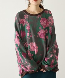BRINGS ヴィンテージフラワープリント長袖Tシャツ