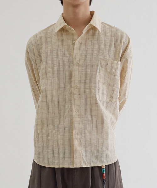 EPNK(イーピーエヌケー)の「Faded check shirts / フェードチェックシャツ(シャツ/ブラウス・メンズ・ブラック/アイボリー・SMALL/MEDIUM/LARGE)」の1枚目の写真