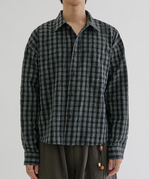 EPNK(イーピーエヌケー)の「Faded check shirts / フェードチェックシャツ(シャツ/ブラウス・メンズ・ブラック/アイボリー・SMALL/MEDIUM/LARGE)」の2枚目の写真