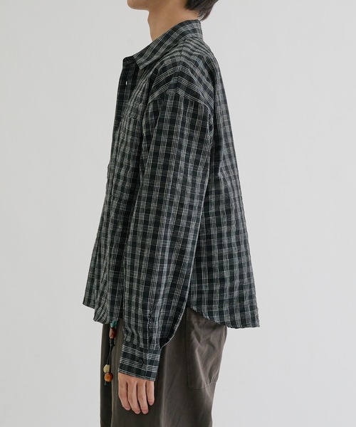 EPNK(イーピーエヌケー)の「Faded check shirts / フェードチェックシャツ(シャツ/ブラウス・メンズ・ブラック/アイボリー・SMALL/MEDIUM/LARGE)」の14枚目の写真