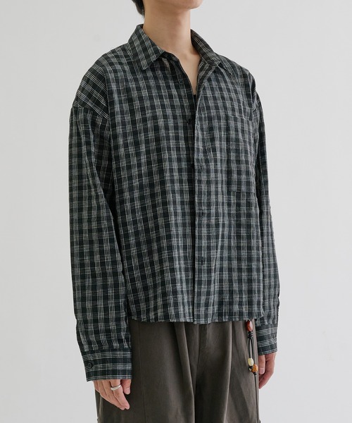 EPNK(イーピーエヌケー)の「Faded check shirts / フェードチェックシャツ(シャツ/ブラウス・メンズ・ブラック/アイボリー・SMALL/MEDIUM/LARGE)」の17枚目の写真