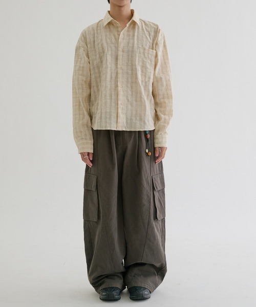EPNK(イーピーエヌケー)の「Faded check shirts / フェードチェックシャツ(シャツ/ブラウス・メンズ・ブラック/アイボリー・SMALL/MEDIUM/LARGE)」の8枚目の写真