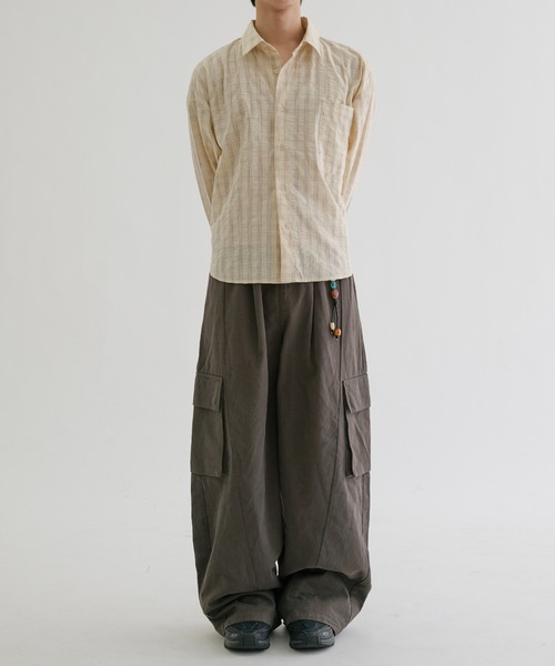 EPNK(イーピーエヌケー)の「Faded check shirts / フェードチェックシャツ(シャツ/ブラウス・メンズ・ブラック/アイボリー・SMALL/MEDIUM/LARGE)」の9枚目の写真