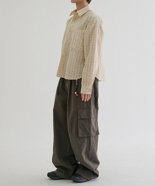 EPNK(イーピーエヌケー)の「Faded check shirts / フェードチェックシャツ(シャツ/ブラウス・メンズ・ブラック/アイボリー・SMALL/MEDIUM/LARGE)」の10枚目の写真