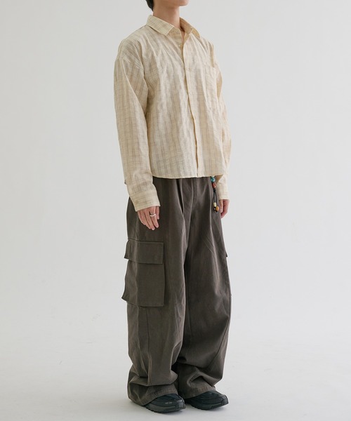 EPNK(イーピーエヌケー)の「Faded check shirts / フェードチェックシャツ(シャツ/ブラウス・メンズ・ブラック/アイボリー・SMALL/MEDIUM/LARGE)」の12枚目の写真