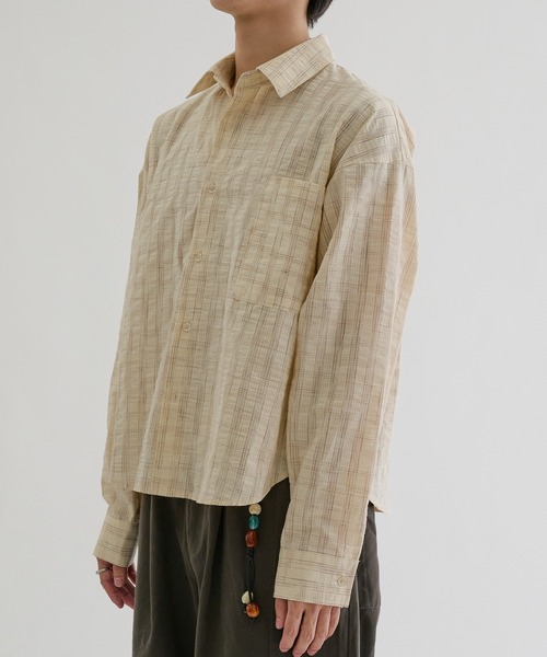 EPNK(イーピーエヌケー)の「Faded check shirts / フェードチェックシャツ(シャツ/ブラウス・メンズ・ブラック/アイボリー・SMALL/MEDIUM/LARGE)」の3枚目の写真