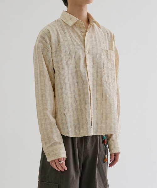 EPNK(イーピーエヌケー)の「Faded check shirts / フェードチェックシャツ(シャツ/ブラウス・メンズ・ブラック/アイボリー・SMALL/MEDIUM/LARGE)」の7枚目の写真