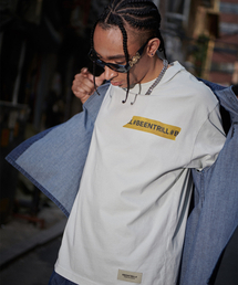 BEENTRILL（ビントリル）の「ヴィンテージテーピングワンポイントダイング半袖Tシャツ（サンド）（Tシャツ/カットソー）」