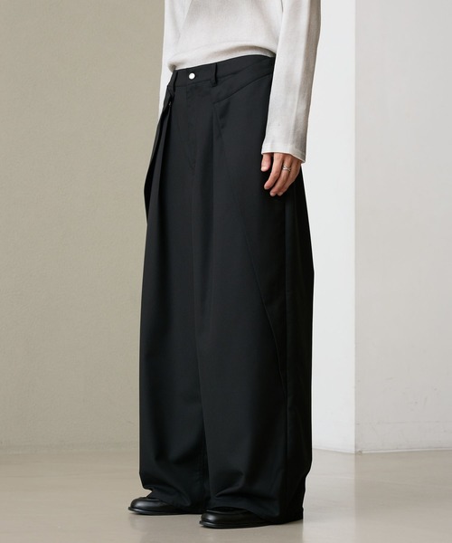 RAGEBLUE(レイジブルー)の「INVERTED PLEATS WIDE SLACKS/インバーテッドプリーツワイドスラックス(スラックス・メンズ・ネイビー/ブラック・LARGE/MEDIUM)」の15枚目の写真