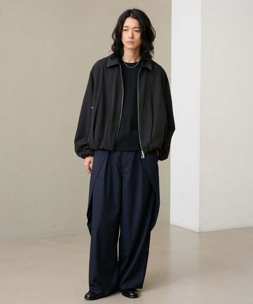 RAGEBLUE(レイジブルー)の「INVERTED PLEATS WIDE SLACKS/インバーテッドプリーツワイドスラックス(スラックス・メンズ・ネイビー/ブラック・LARGE/MEDIUM)」の19枚目の写真