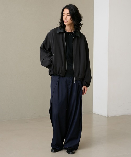 RAGEBLUE(レイジブルー)の「INVERTED PLEATS WIDE SLACKS/インバーテッドプリーツワイドスラックス(スラックス・メンズ・ネイビー/ブラック・LARGE/MEDIUM)」の20枚目の写真