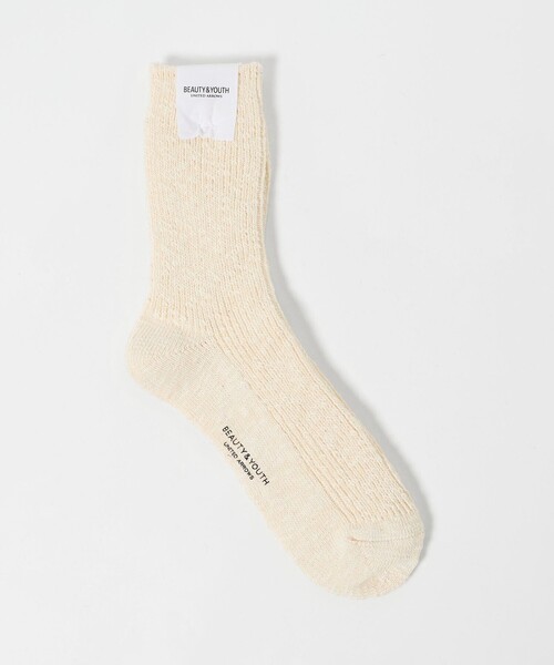 BEAUTY&YOUTH UNITED ARROWS（ビューティーアンドユースユナイテッドアローズ）の「ビッグ スラブ ソックス（ソックス/靴下・メンズ・レッド/ネイビー/ホワイト・FREE）」の2枚目の写真